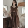 One-piece delivery for 2024 Spring College style leave: Two button-down Polo collar dresses for students, ME1375 details Picture
